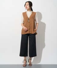 PZQGF85190 GEORGES RECH(ジョルジュ・レッシュ) [日本製/多機能素材]ジャージーガウチョパンツ ライトグレー