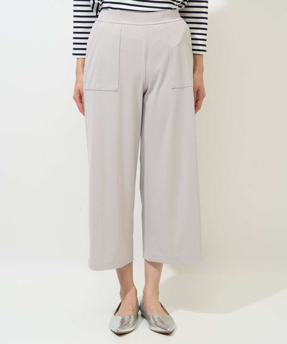 PZQGF85190 GEORGES RECH(ジョルジュ・レッシュ) [日本製/多機能素材]ジャージーガウチョパンツ ライトグレー