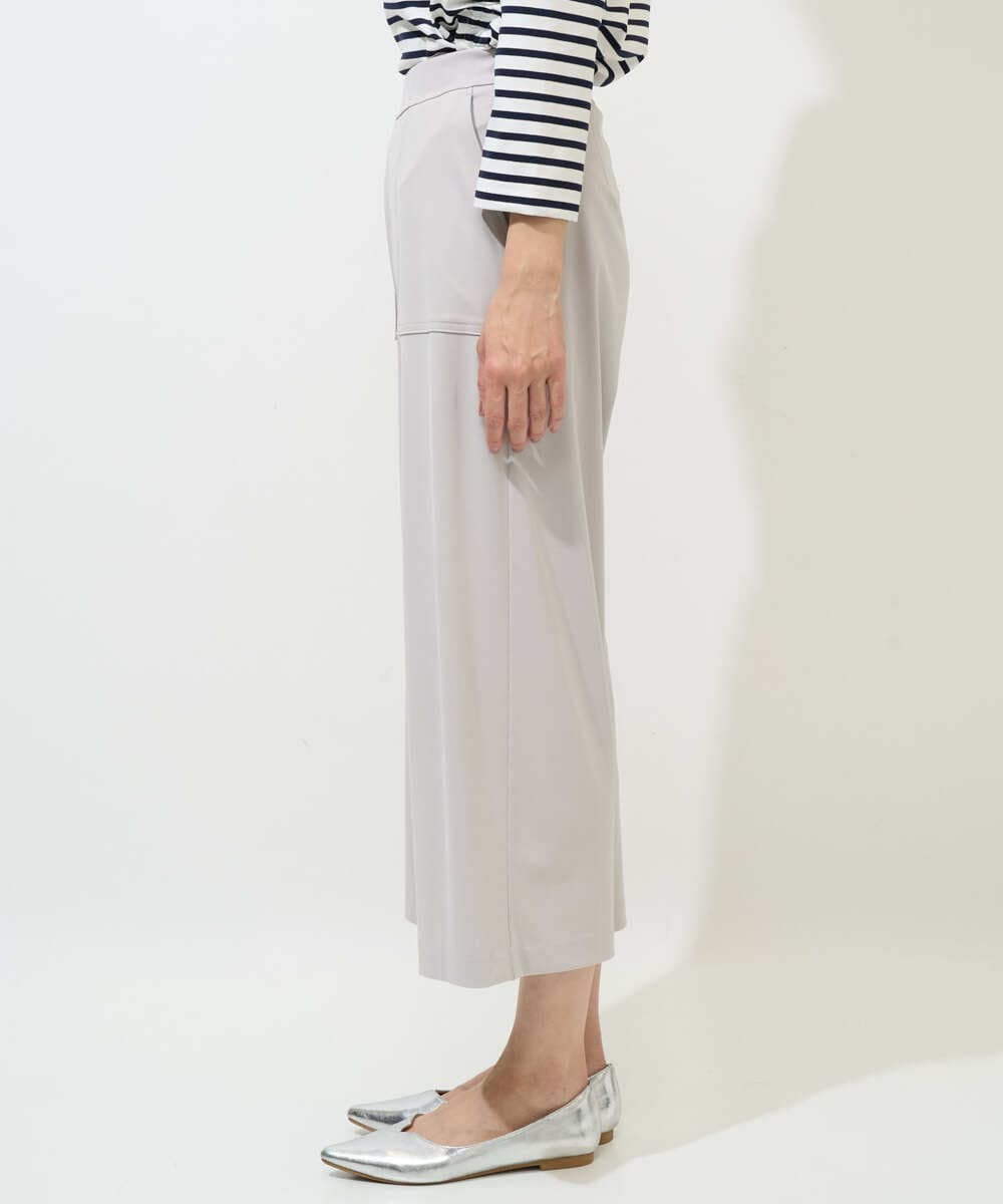 PZQGF85190 GEORGES RECH(ジョルジュ・レッシュ) [日本製/多機能素材]ジャージーガウチョパンツ ライトグレー