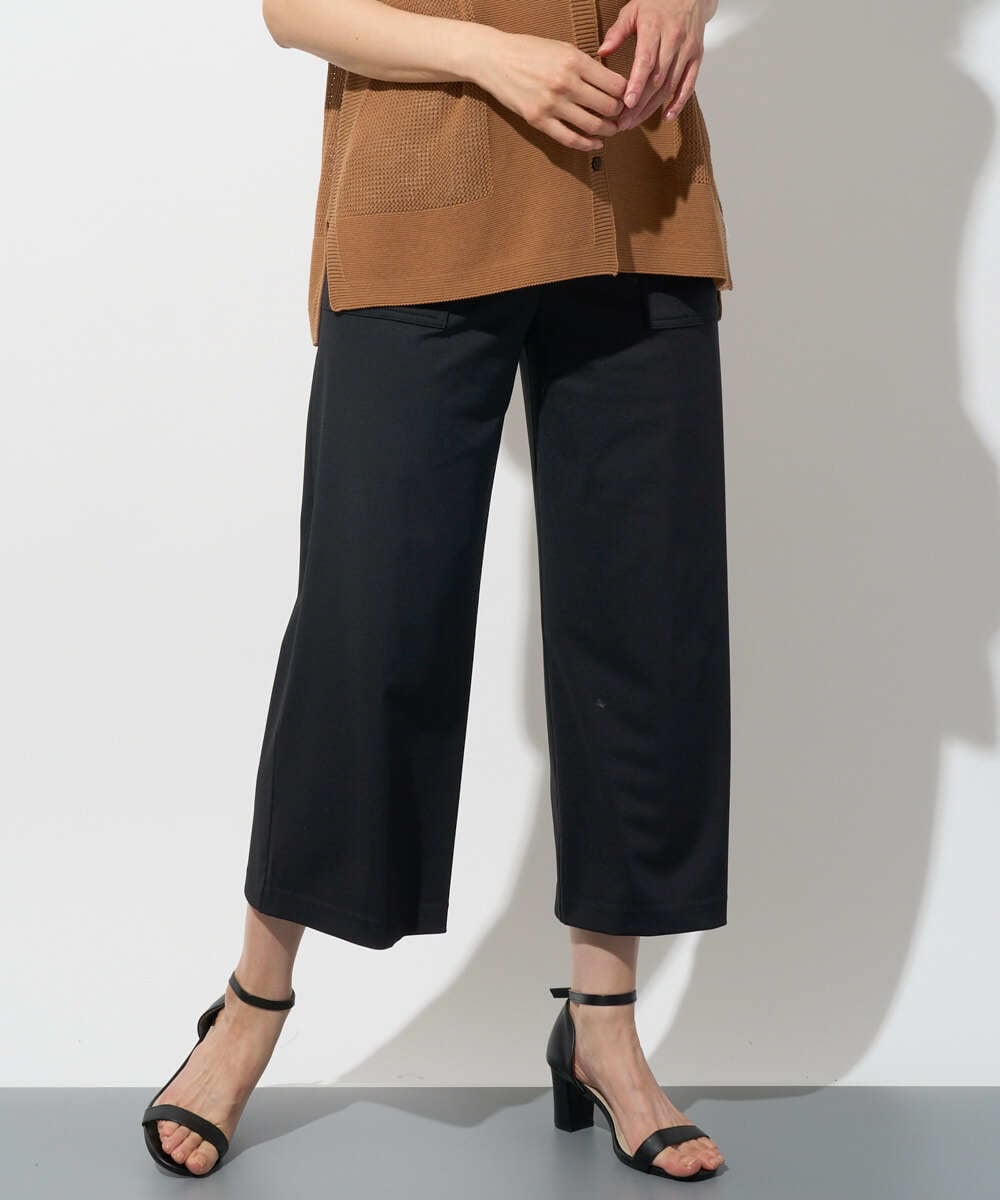 PZQGF85190 GEORGES RECH(ジョルジュ・レッシュ) [日本製/多機能素材]ジャージーガウチョパンツ ブラック