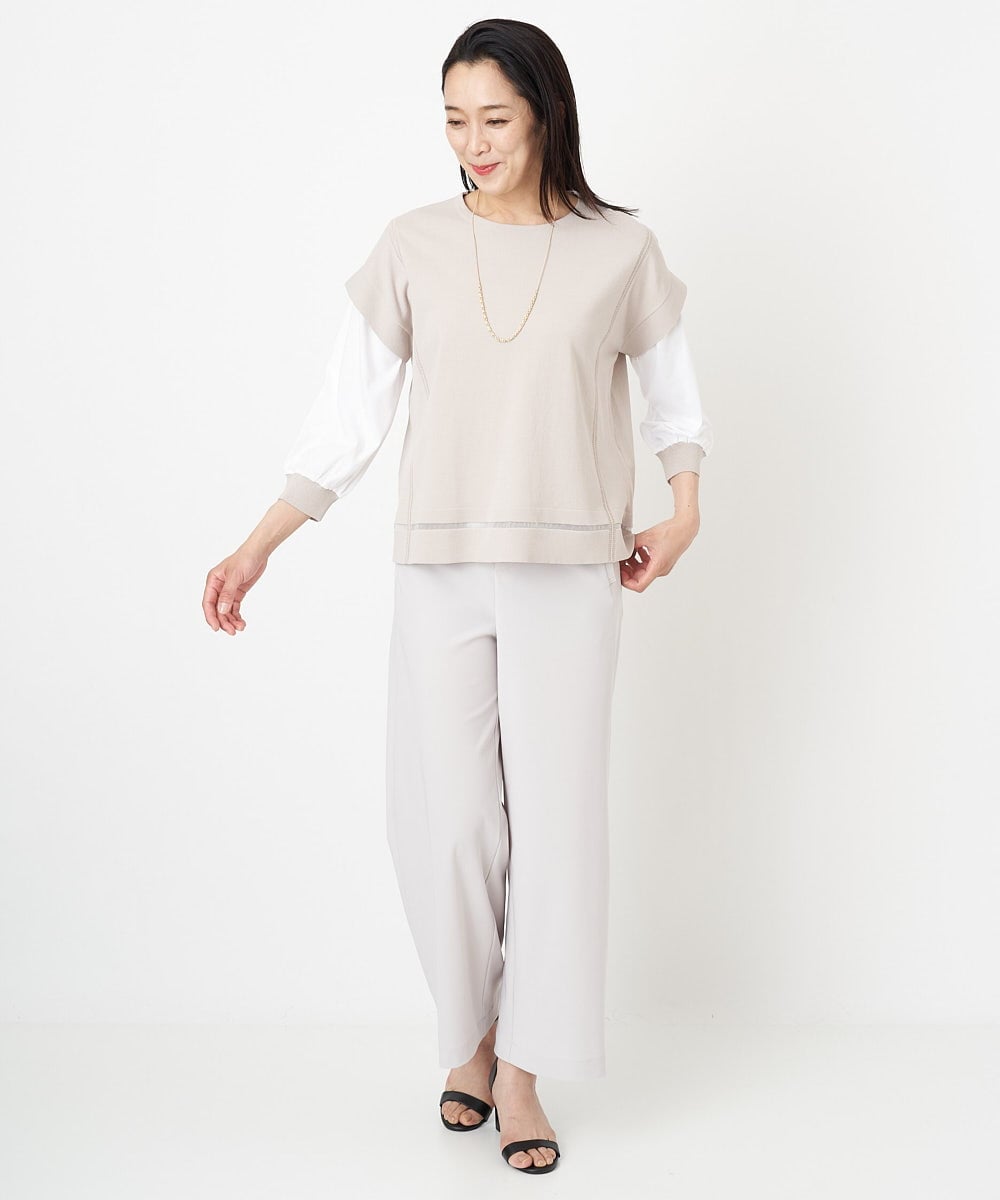 PZQGS13230 GEORGES RECH(ジョルジュ・レッシュ) トリコットジャージーパンツ アイボリー