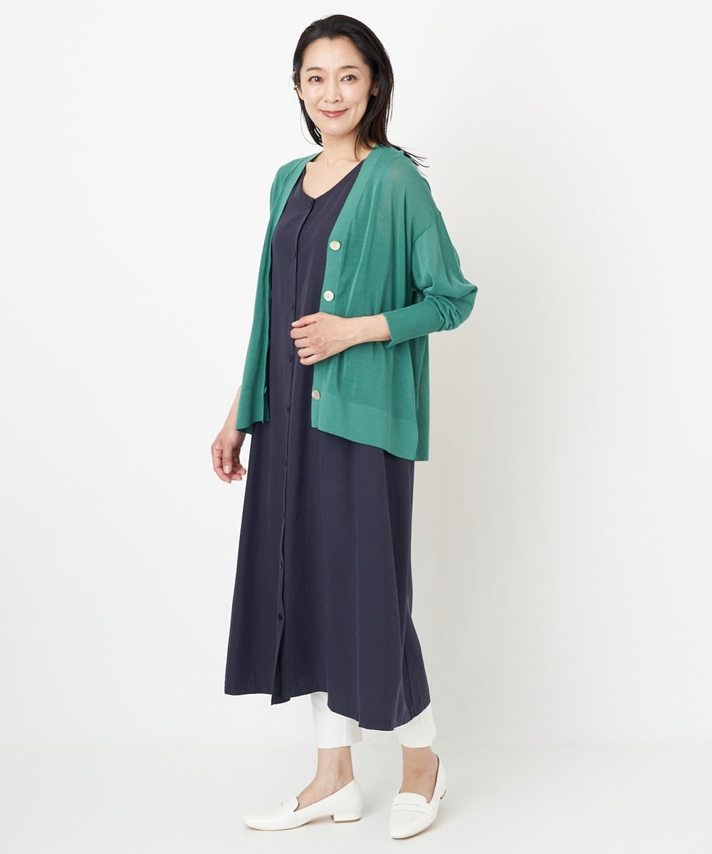 PZQGU61150 GEORGES RECH(ジョルジュ・レッシュ)  [日本製]ストレッチスリットレギンスパンツ ブラック