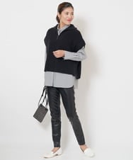 PZQJS20150 GEORGES RECH(ジョルジュ・レッシュ) エコレザーストレッチレギンスパンツ ブラック