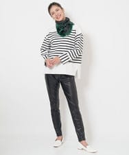 PZQJS20150 GEORGES RECH(ジョルジュ・レッシュ) エコレザーストレッチレギンスパンツ ブラック