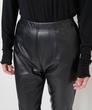 PZQJS20150 GEORGES RECH(ジョルジュ・レッシュ) エコレザーストレッチレギンスパンツ ブラック