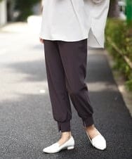 PZQJT35190 GEORGES RECH(ジョルジュ・レッシュ)  [日本製/速乾/UVカット]ストレッチスリットジョグパンツ ブラウン