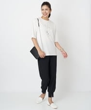 PZQJT35190 GEORGES RECH(ジョルジュ・レッシュ)  [日本製/速乾/UVカット]ストレッチスリットジョグパンツ ブラウン