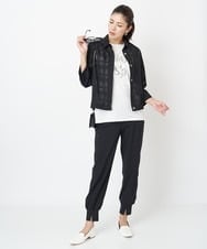 PZQJT35190 GEORGES RECH(ジョルジュ・レッシュ)  [日本製/速乾/UVカット]ストレッチスリットジョグパンツ ブラウン