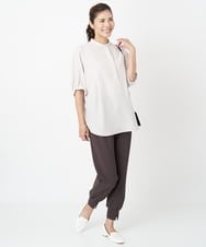 PZQJT35190 GEORGES RECH(ジョルジュ・レッシュ)  [日本製/速乾/UVカット]ストレッチスリットジョグパンツ ブラウン