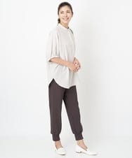 PZQJT35190 GEORGES RECH(ジョルジュ・レッシュ)  [日本製/速乾/UVカット]ストレッチスリットジョグパンツ ブラウン