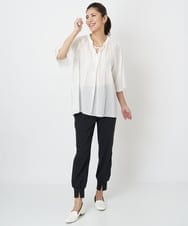 PZQJT35190 GEORGES RECH(ジョルジュ・レッシュ)  [日本製/速乾/UVカット]ストレッチスリットジョグパンツ ブラウン