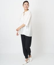 PZQJT35190 GEORGES RECH(ジョルジュ・レッシュ)  [日本製/速乾/UVカット]ストレッチスリットジョグパンツ ブラウン