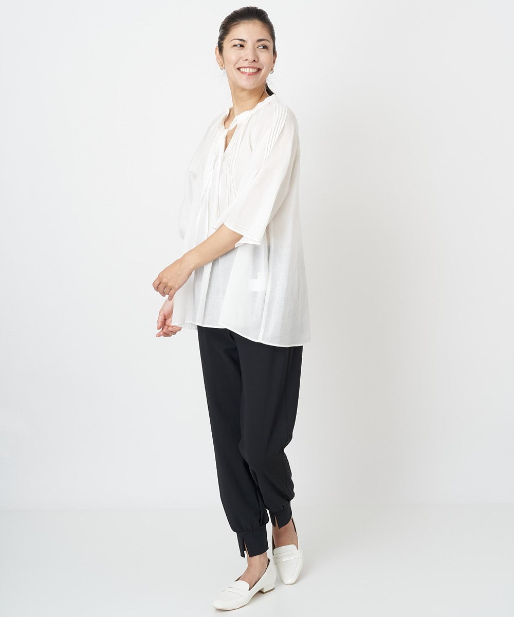 PZQJT35190 GEORGES RECH(ジョルジュ・レッシュ)  [日本製/速乾/UVカット]ストレッチスリットジョグパンツ ブラウン
