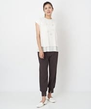 PZQJT35190 GEORGES RECH(ジョルジュ・レッシュ)  [日本製/速乾/UVカット]ストレッチスリットジョグパンツ ブラウン