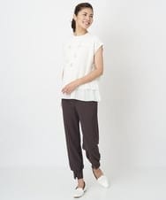 PZQJT35190 GEORGES RECH(ジョルジュ・レッシュ)  [日本製/速乾/UVカット]ストレッチスリットジョグパンツ ブラウン