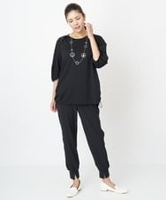 PZQJT35190 GEORGES RECH(ジョルジュ・レッシュ)  [日本製/速乾/UVカット]ストレッチスリットジョグパンツ ブラウン