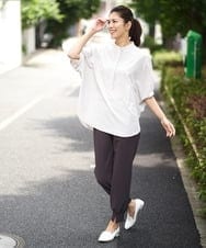 PZQJT35190 GEORGES RECH(ジョルジュ・レッシュ)  [日本製/速乾/UVカット]ストレッチスリットジョグパンツ ブラウン