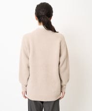 PZSAB06330 GEORGES RECH(ジョルジュ・レッシュ) シャギーモールリバーカーディガン ライトグレー