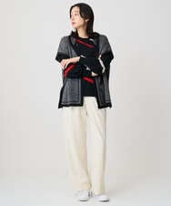 PZSAD03330 GEORGES RECH(ジョルジュ・レッシュ) ダブルジャカードニットポンチョ ベージュ