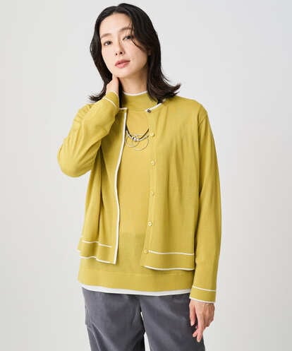 PZSAD11260 GEORGES RECH [アンサンブル対応]ウォッシャブルウールカーディガン