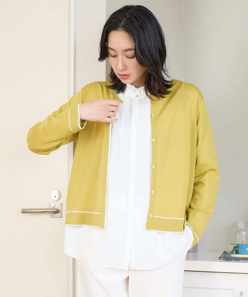 PZSAD11260 GEORGES RECH [アンサンブル対応]ウォッシャブルウールカーディガン