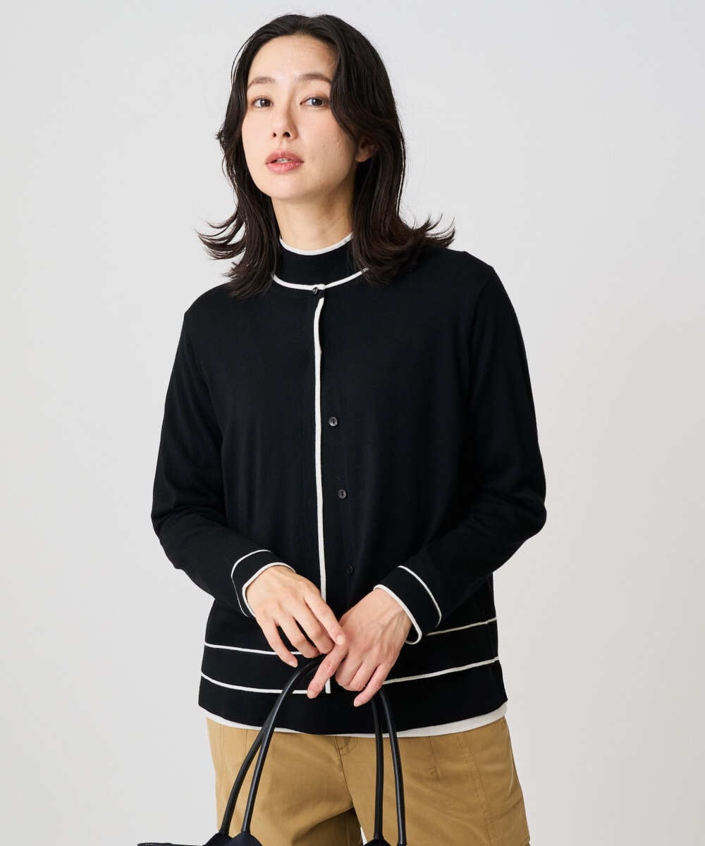 PZSAD11260 GEORGES RECH(ジョルジュ・レッシュ) [アンサンブル対応]ウォッシャブルウールカーディガン イエロー