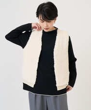 PZSAD20290 GEORGES RECH(ジョルジュ・レッシュ) ボアニットコンビベスト アイボリー
