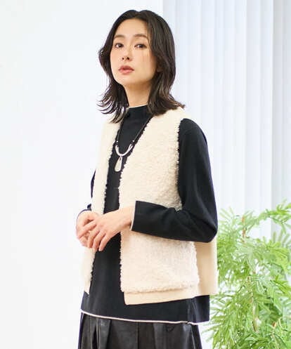 PZSAD20290 GEORGES RECH ボアニットコンビベスト