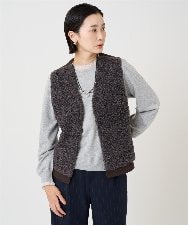 PZSAD20290 GEORGES RECH(ジョルジュ・レッシュ) ボアニットコンビベスト ダークグレー