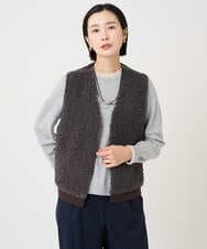 PZSAD20290 GEORGES RECH(ジョルジュ・レッシュ) ボアニットコンビベスト ダークグレー