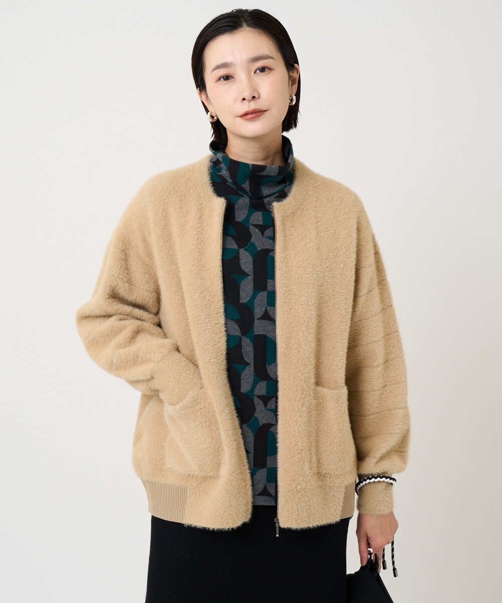 PZSAD21330 GEORGES RECH フェザーヤーンリバーカーディガン