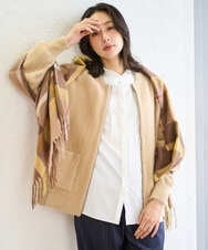 PZSAD21330 GEORGES RECH(ジョルジュ・レッシュ) フェザーヤーンリバーカーディガン ベージュ