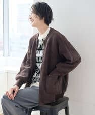 PZSAD21330 GEORGES RECH(ジョルジュ・レッシュ) フェザーヤーンリバーカーディガン ベージュ