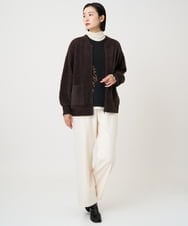 PZSAD21330 GEORGES RECH(ジョルジュ・レッシュ) フェザーヤーンリバーカーディガン ベージュ