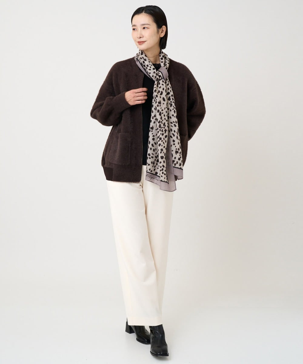 PZSAD21330 GEORGES RECH(ジョルジュ・レッシュ) フェザーヤーンリバーカーディガン ベージュ