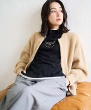 PZSAD21330 GEORGES RECH(ジョルジュ・レッシュ) フェザーヤーンリバーカーディガン ベージュ