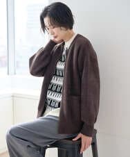 PZSAD21330 GEORGES RECH(ジョルジュ・レッシュ) フェザーヤーンリバーカーディガン ベージュ