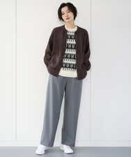 PZSAD21330 GEORGES RECH(ジョルジュ・レッシュ) フェザーヤーンリバーカーディガン ベージュ