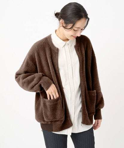 PZSAD21330 GEORGES RECH フェザーヤーンリバーカーディガン