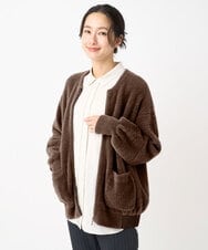 PZSAD21330 GEORGES RECH(ジョルジュ・レッシュ) フェザーヤーンリバーカーディガン ダークグレー