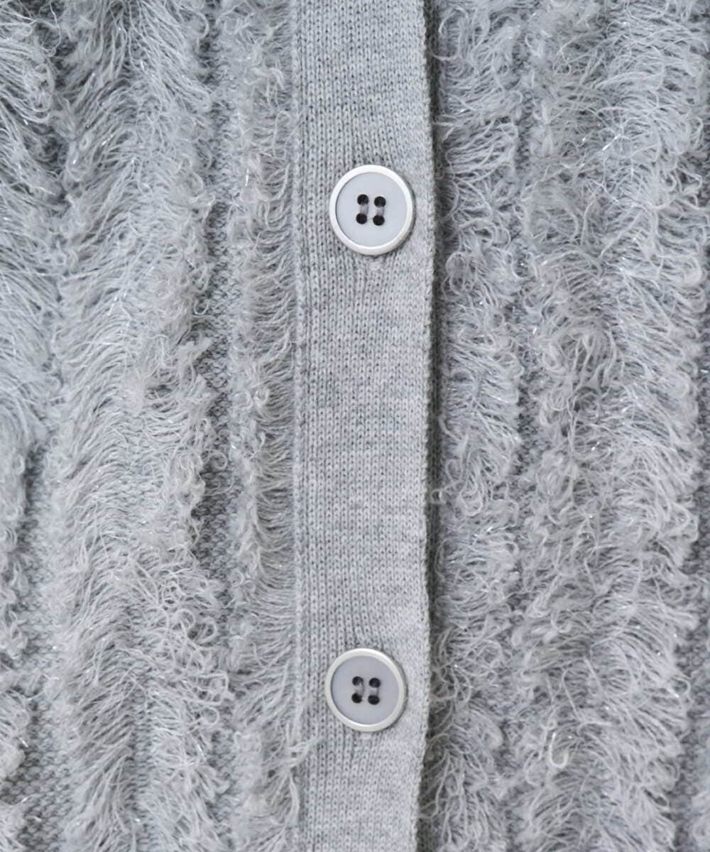 PZSAD36250 GEORGES RECH(ジョルジュ・レッシュ) ラメジャガードシャギーニットベスト ネイビー