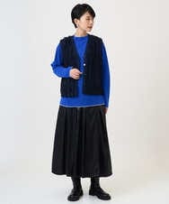 PZSAD36250 GEORGES RECH(ジョルジュ・レッシュ) ラメジャガードシャギーニットベスト ネイビー