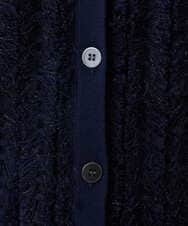 PZSAD36250 GEORGES RECH(ジョルジュ・レッシュ) ラメジャガードシャギーニットベスト ネイビー