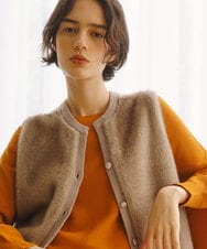 PZSAE55290 GEORGES RECH(ジョルジュ・レッシュ) フェイクファーニットベスト ベージュ