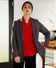 PZSAG43330 GEORGES RECH(ジョルジュ・レッシュ) フロントジップラムウールカーディガン レッド