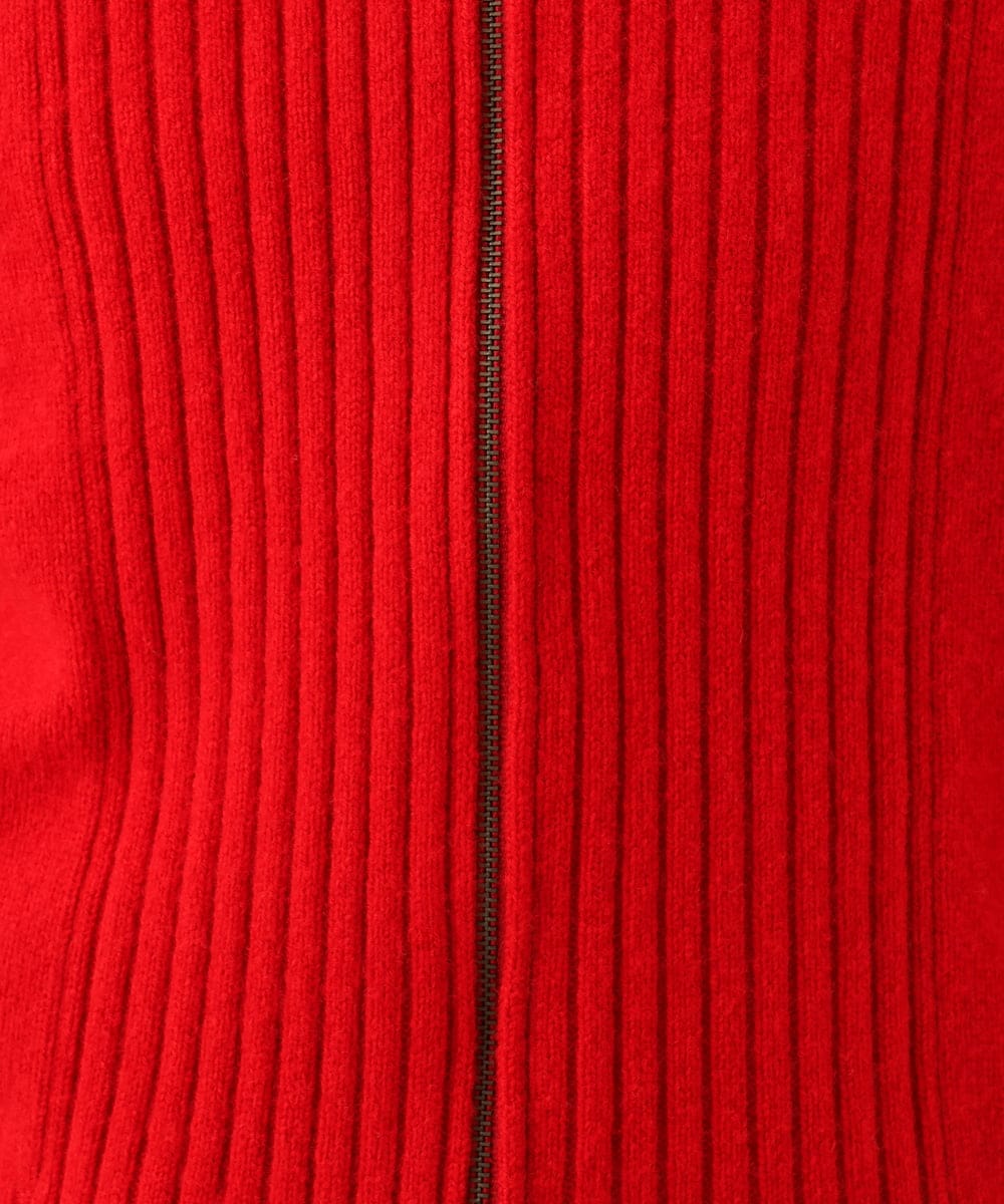 PZSAG43330 GEORGES RECH(ジョルジュ・レッシュ) フロントジップラムウールカーディガン レッド