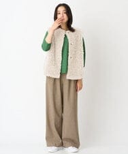 PZSAH04340 GEORGES RECH(ジョルジュ・レッシュ) エアリーファードッキングニットベスト ベージュ