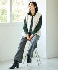 PZSAH04340 GEORGES RECH(ジョルジュ・レッシュ) エアリーファードッキングニットベスト ベージュ