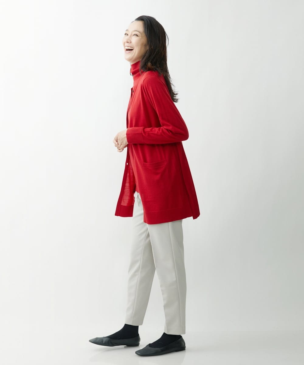 PZSAT16290 GEORGES RECH(ジョルジュ・レッシュ) 【5色展開】ウォッシャブルウールニットカーディガン レッド