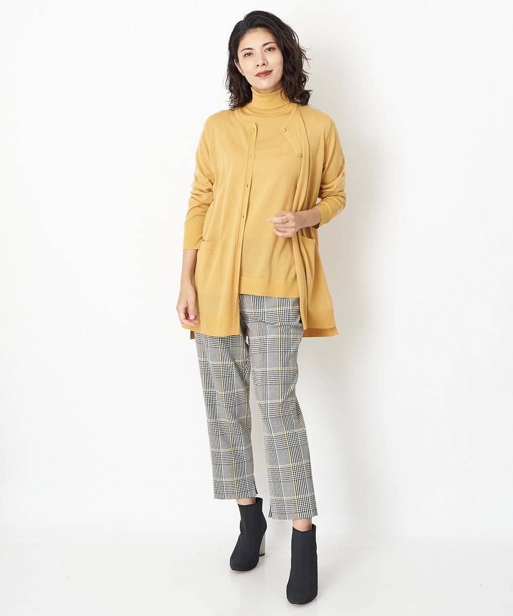 PZSAT16290 GEORGES RECH(ジョルジュ・レッシュ) 【5色展開】ウォッシャブルウールニットカーディガン イエロー